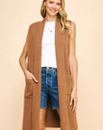 Faye Sleeveless Open Knit Cardigan