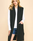 Faye Sleeveless Open Knit Cardigan