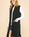 Faye Sleeveless Open Knit Cardigan