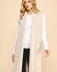 Faye Sleeveless Open Knit Cardigan