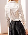 Felicity Polka Dot Button Down Top