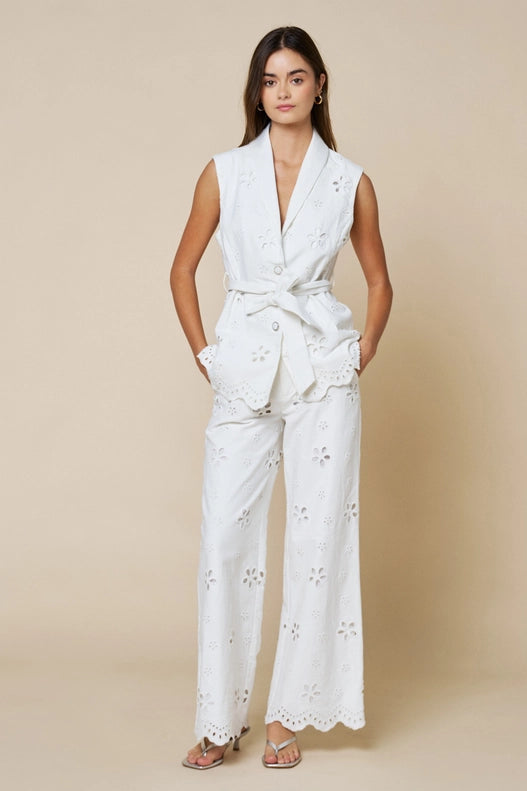 Finley Floral Embroidered Sleeveless Top
