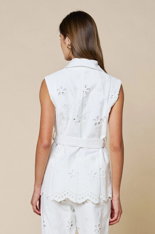Finley Floral Embroidered Sleeveless Top