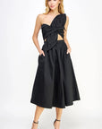 Fiona Knotted Bow Midi Dress