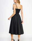 Fiona Knotted Bow Midi Dress