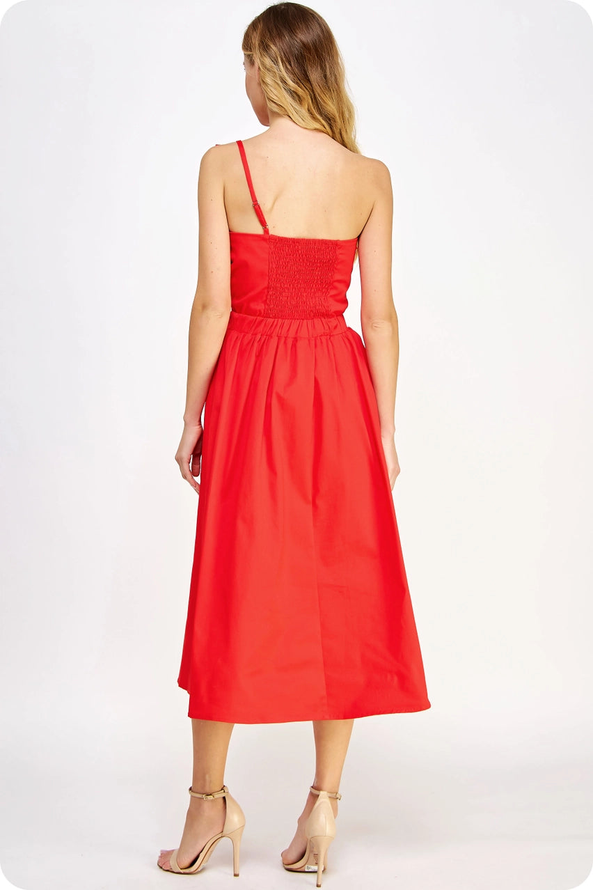 Fiona Knotted Bow Midi Dress