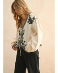 Jessica Floral Patch Detailed Jacket