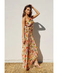 Stefanie Asymmetrical Pleated Maxi Dress