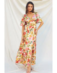 Giselle Midi Dress with Flutter Sleeves