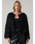 Heather Metallic Fringe Jacket