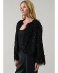 Heather Metallic Fringe Jacket