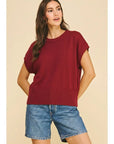 Colette Cap Sleeve Knit Top