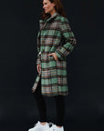 Green, Brown and Black Plaid Coat