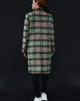 Green, Brown and Black Plaid Coat