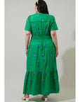 Kelly Floral Poplin Maxi Dress - Plus Size