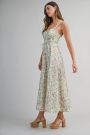 Samantha Sweetheart Floral Midi Dress