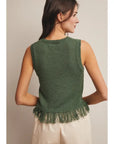 Kara Fringe Hem Knit Tank