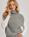 Turtleneck Knit Sweater Vest