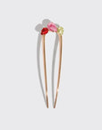 Holiday Gemstone French Hair Pin