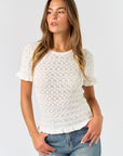 Heather Short Sleeve Sweater