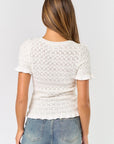 Heather Short Sleeve Sweater