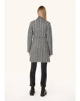 Houndstooth Long Sleeve Belted Shawl Cardigan