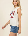 Amelia American Flag Sweater Top