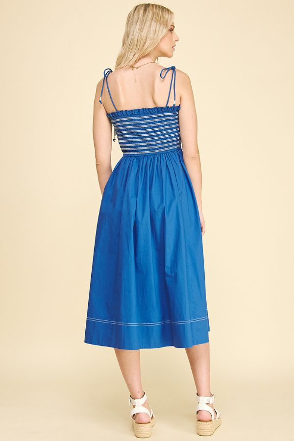 Silvia Smocking Midi Dress