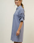 Sarah Stripe Button Down Mini Dress