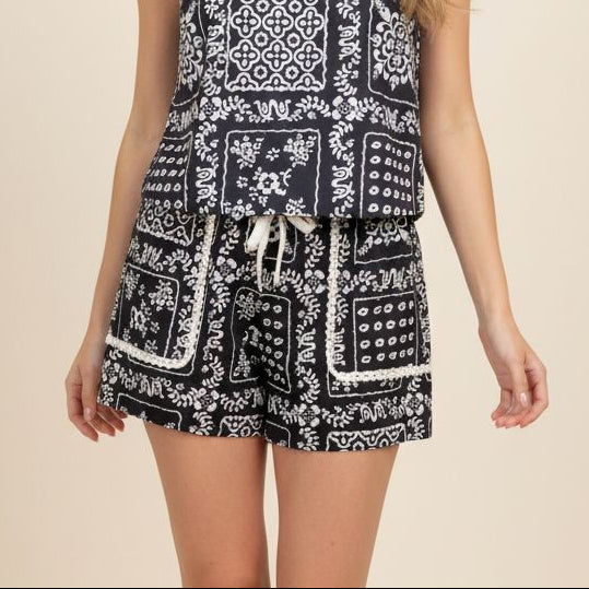 Bobbi Bandana Patchwork Shorts