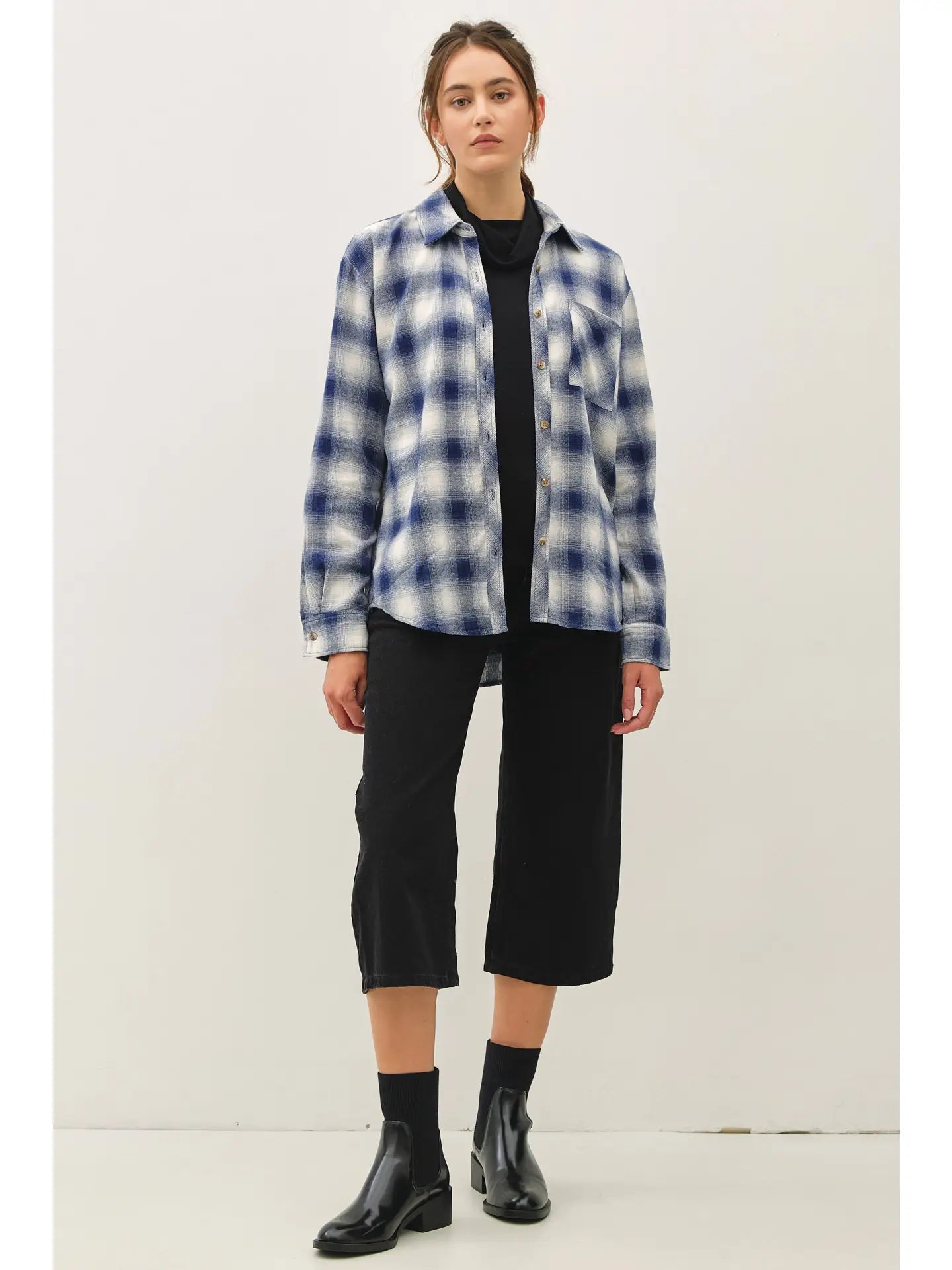 Veronica Vintage Plaid Button Up Shirt