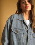 Sahara Stripped Denim Jacket
