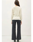 Viscose Crew Neck Soft Knit Sweater