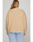 Jessie Scallop Hem Sweater - Plus Size