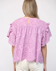 Joy Eyelet Lace Blouse- FINAL SALE ITEM