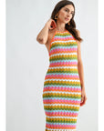 Kylie Knitted Halter Midi Dress