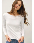 Lucy Lace Trim Ribbed Top