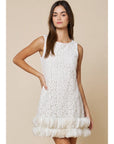 Rachel Ruffle Hem Mini Dress
