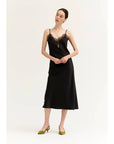 Lotti Lace Satin Midi Dress