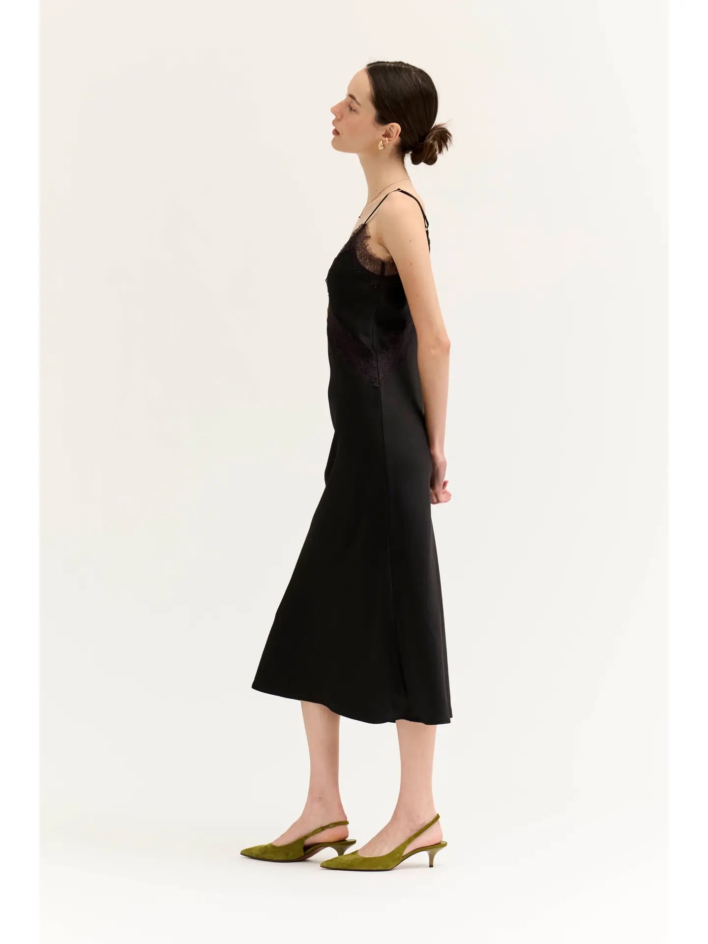 Lotti Lace Satin Midi Dress