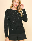 Lauren Rhinestone Crewneck Sweater