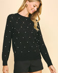 Lauren Rhinestone Crewneck Sweater