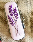 Floral Hand-Embroidered Lipstick Case