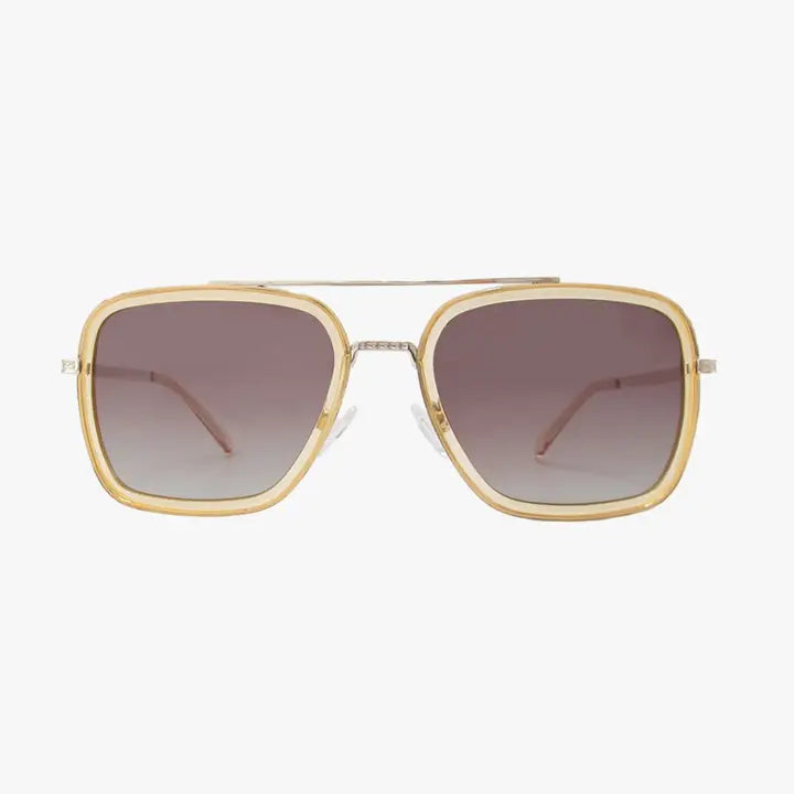 Lex Champagne Metal Sunglasses