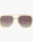 Lex Champagne Metal Sunglasses
