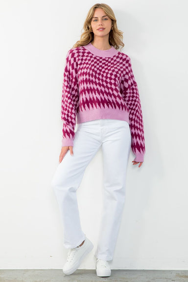 Diamonds Mock Neck Sweater
