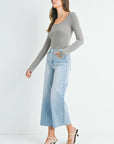 Scissor Cut Wide Leg Denim