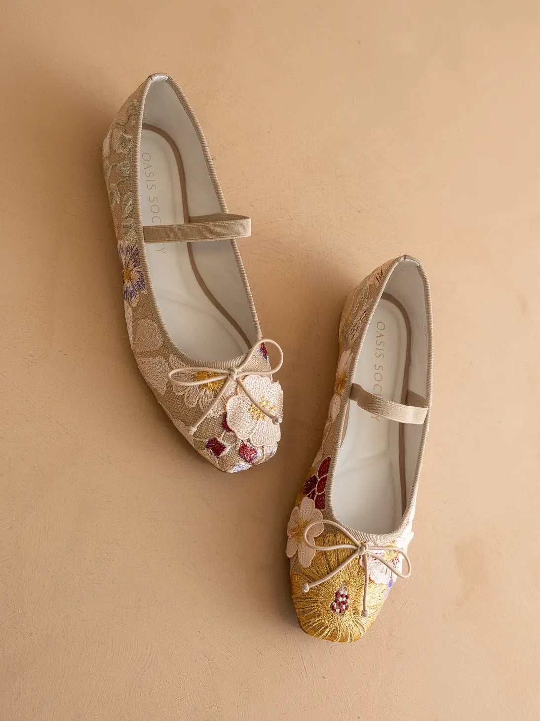 Laina Floral Ballet Pointe Flat
