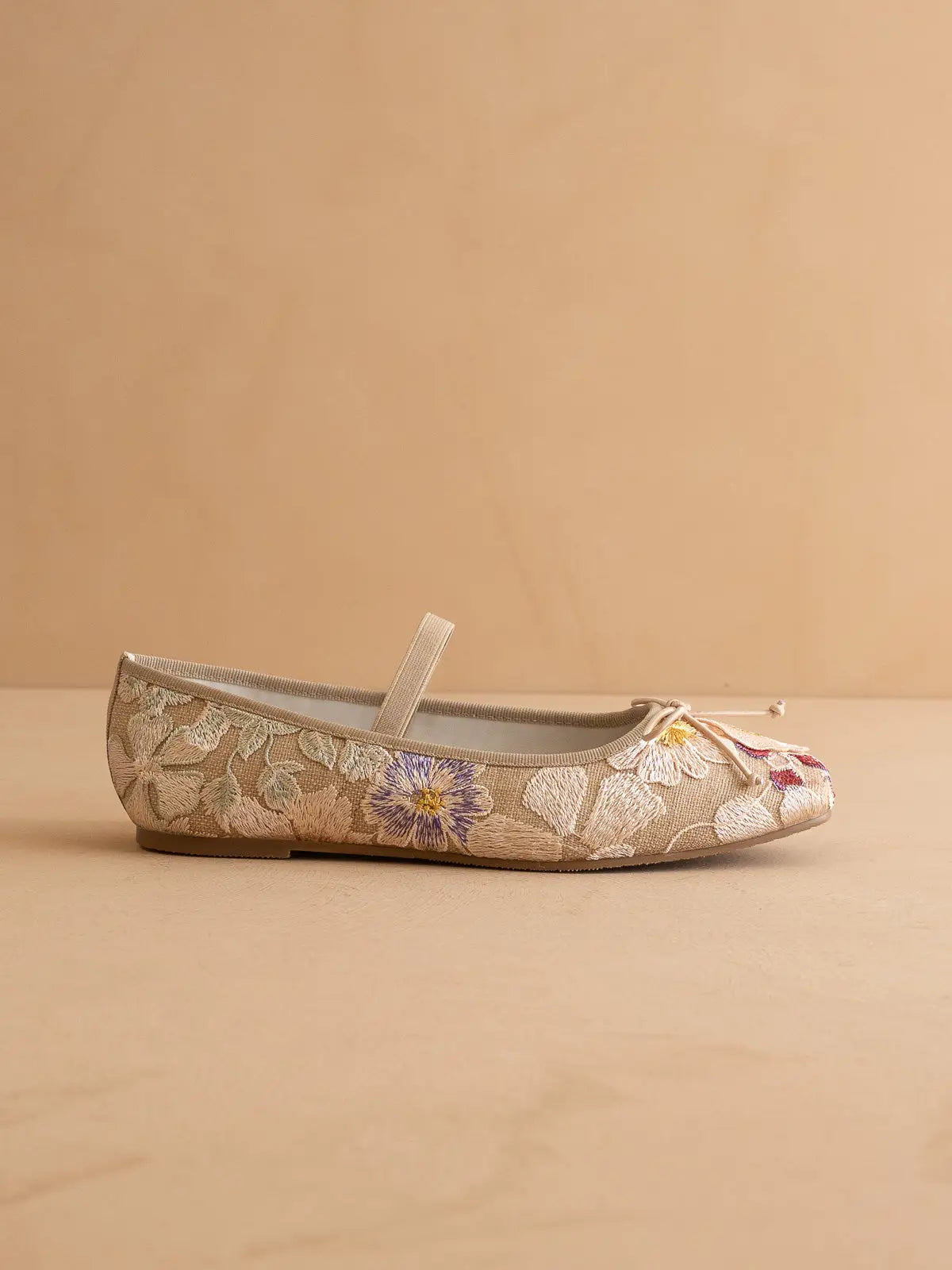 Laina Floral Ballet Pointe Flat