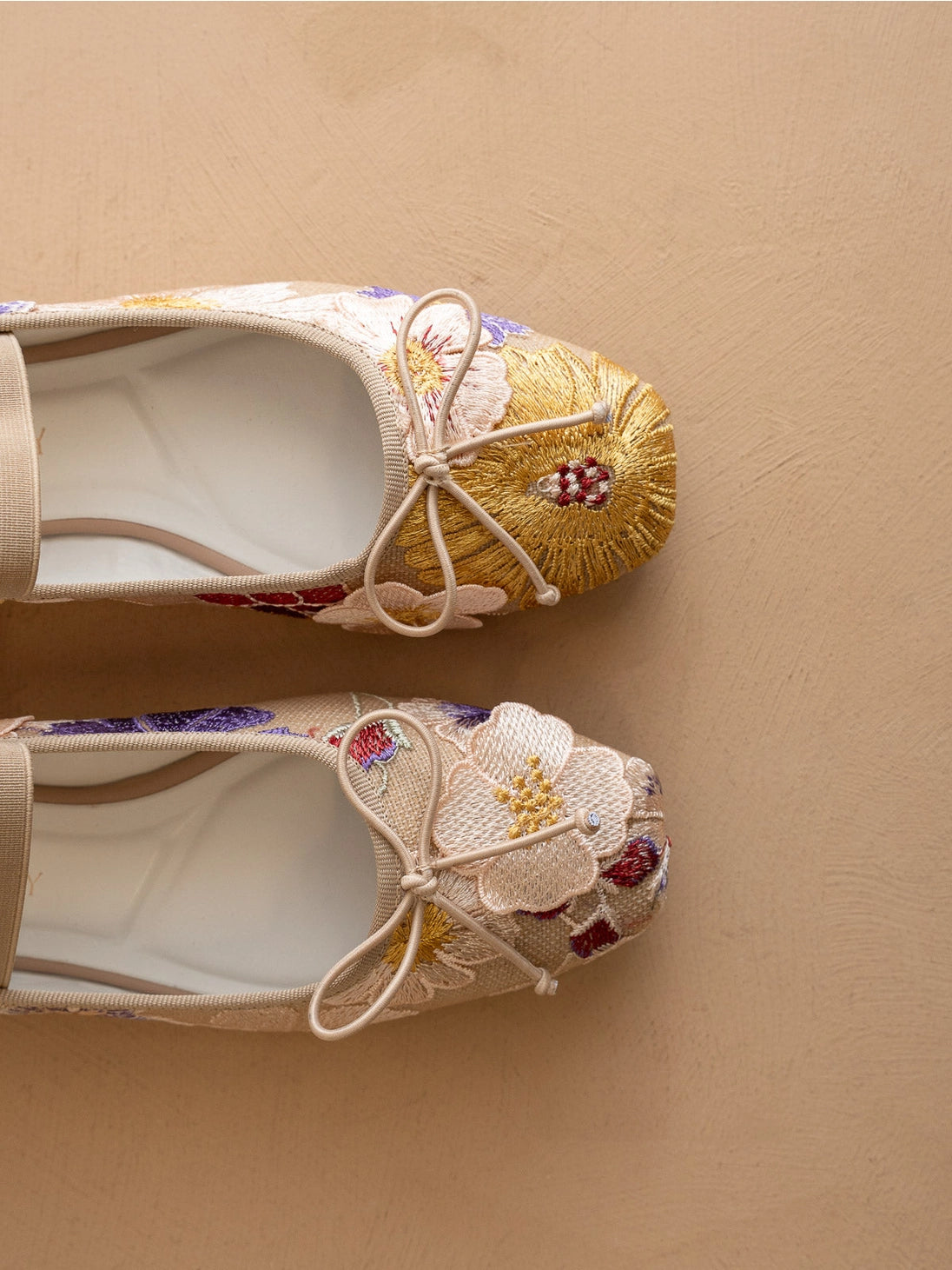 Laina Floral Ballet Pointe Flat